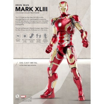 Avengers AoU Mark 43 Iron Man 1/12 Diecast Figure